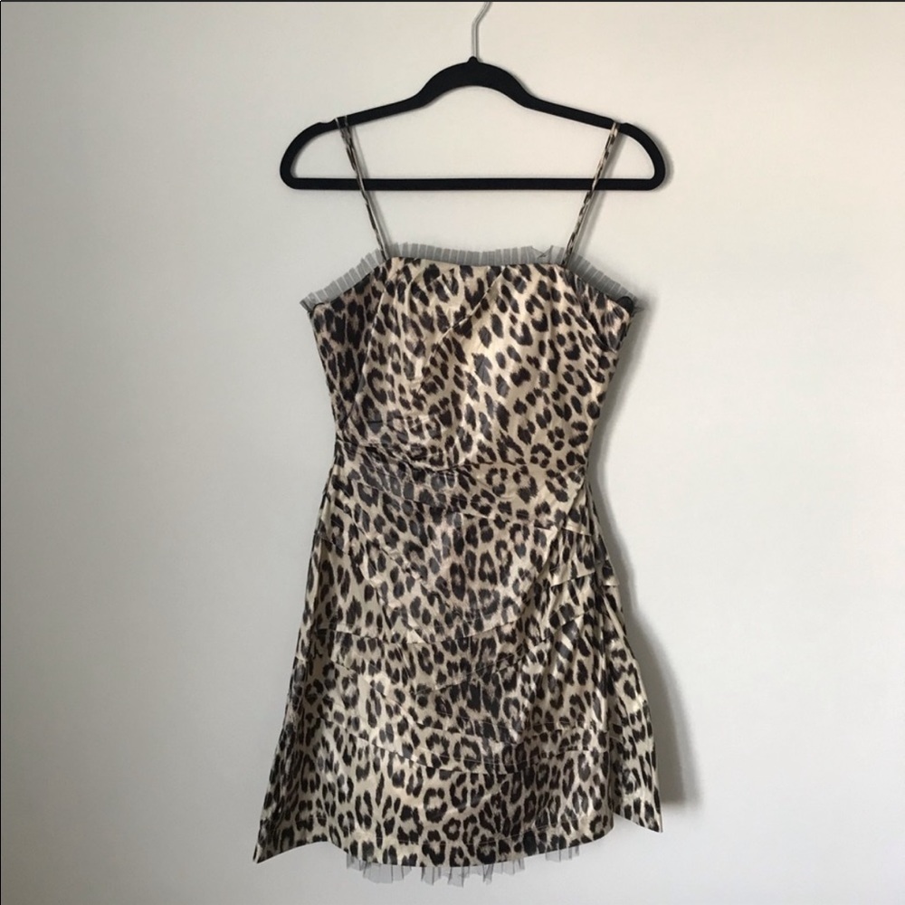 Yoana Baraschi Leopard Print Tulle Dress